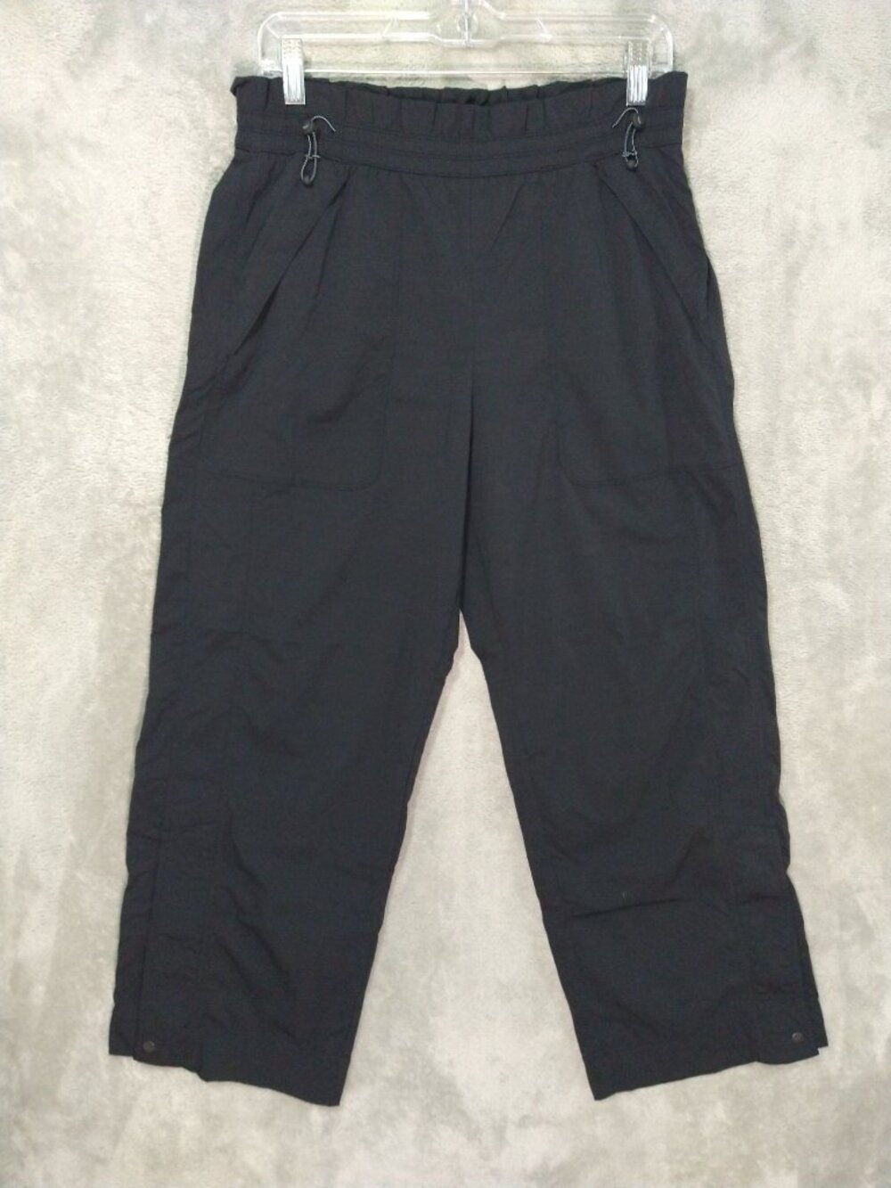 Athleta Pants Womens 8 Petite Black Trekkie Parachute High Rise Pull On Stretch